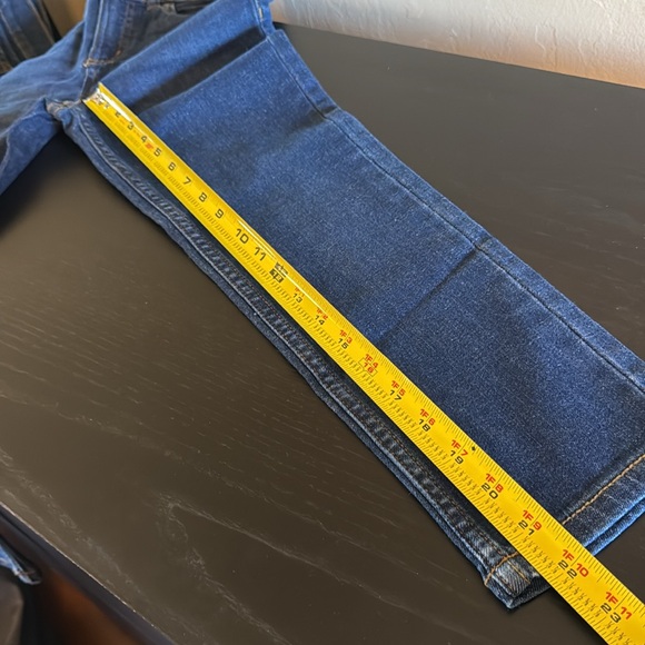 Hanna Anderson girls blue stretch denim Jeans with inside adjustable band New 8 - Picture 9 of 12